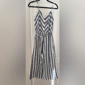 NWT Women’s Blue and White Striped Jumpsuit